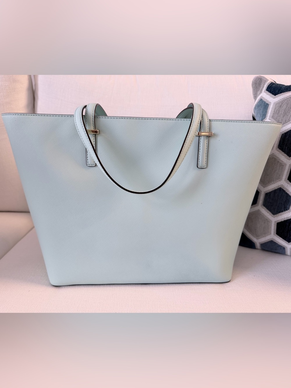 Kate Spade Women’s Cedar Street Harmony Mint Leather Tote with Matching Wallet - Picture 3 of 8